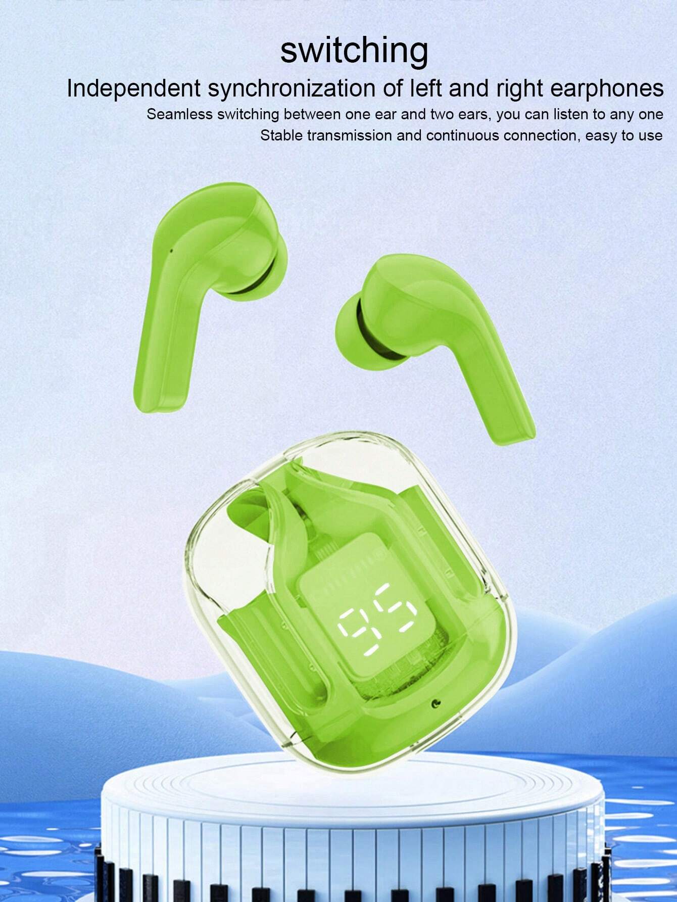 Air 31 Earbuds Wireless Earbuds With Crystal Transparent Case