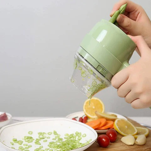 Rechargeable 4 In 1 Electric Vegetable Cutter