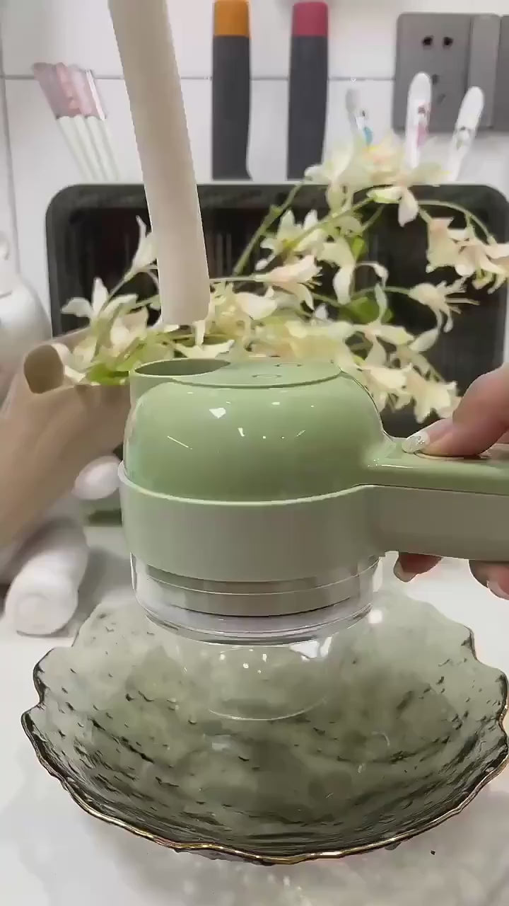 Rechargeable 4 In 1 Electric Vegetable Cutter